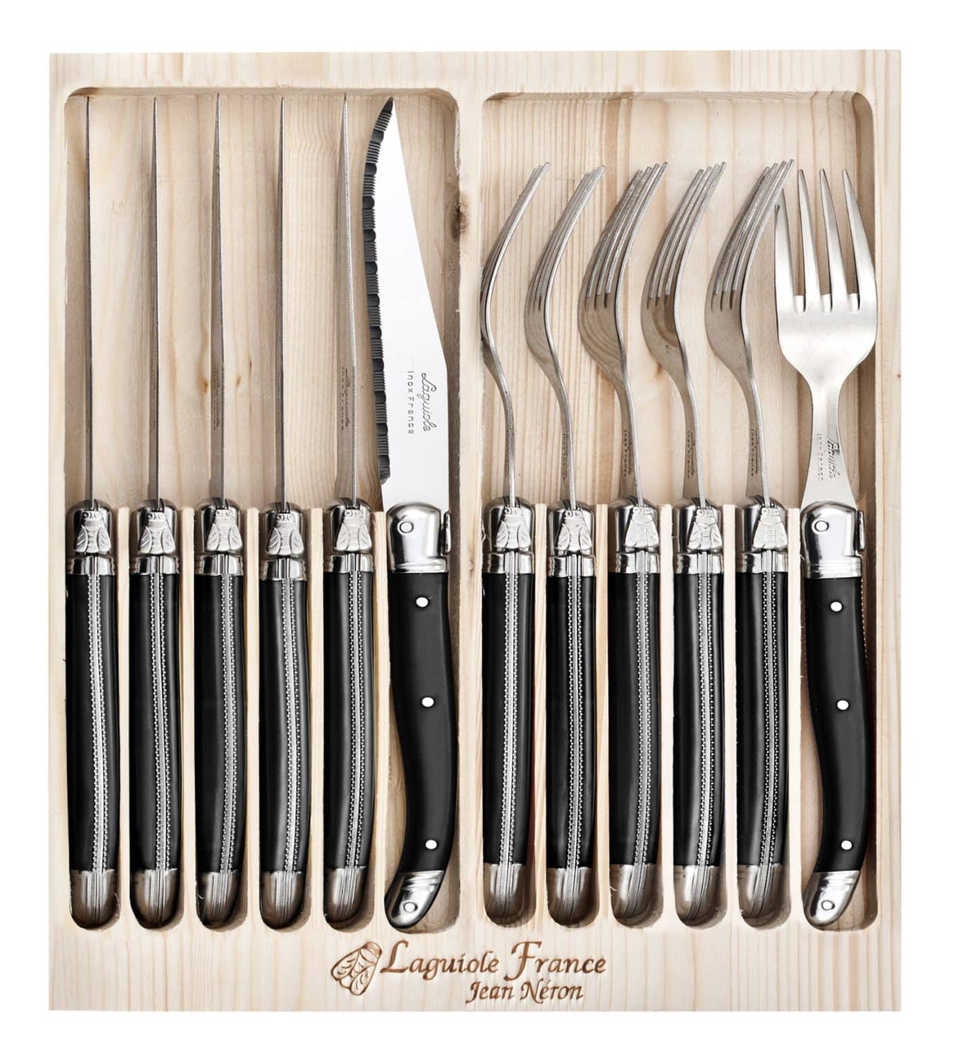 LOT de 6 COQUE INOX LAGUIOLE COUTEAUX code 73200610 - Maison